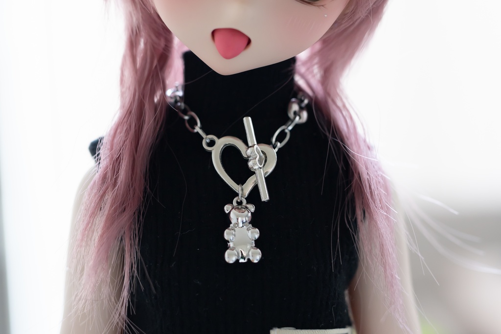 ドール向けネックレス [Love Chain Teddy Bear Ver.]