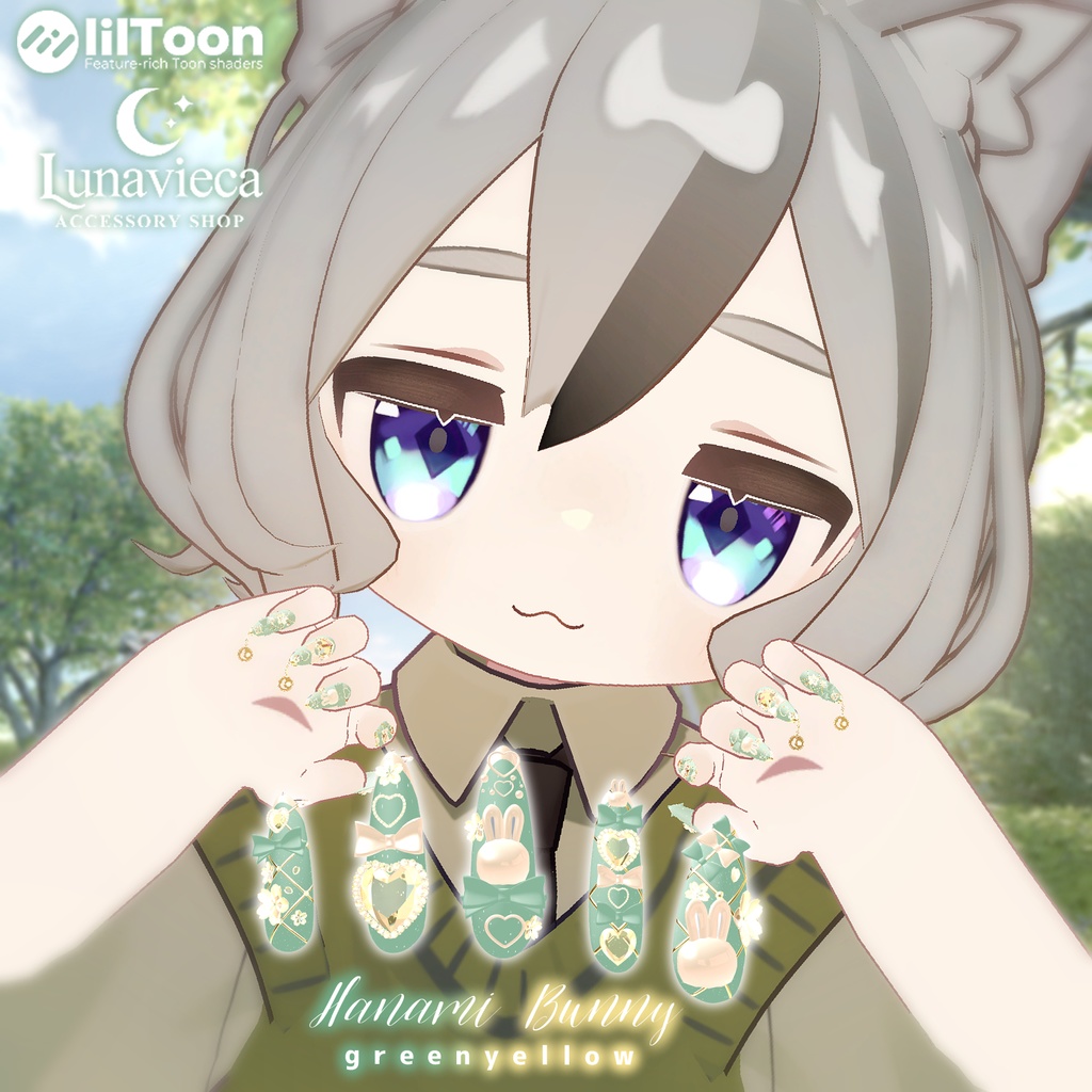 21アバター対応【MA対応】🌸🐇 Hanami Bunny nail(ハナミ・バニー) 🐇🌸春にぴったりなネイルチップ