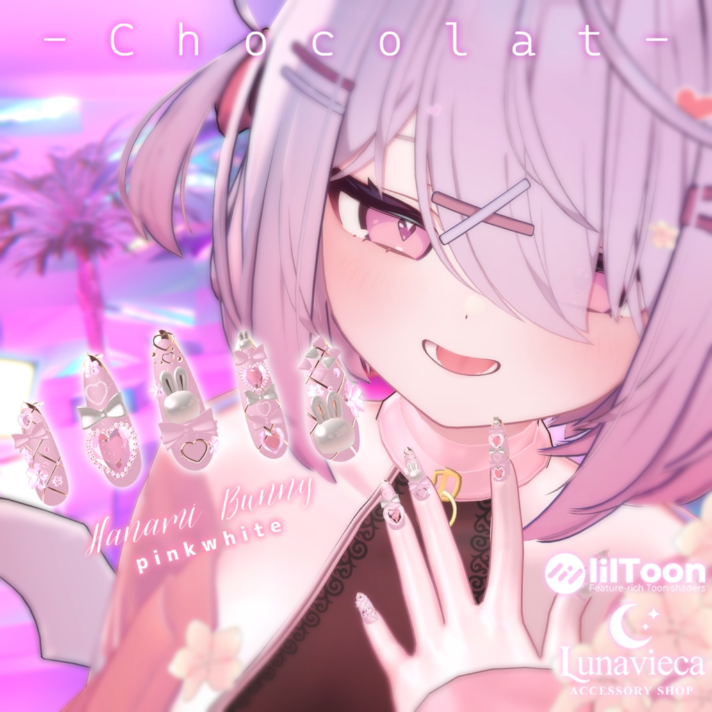 21アバター対応【MA対応】🌸🐇 Hanami Bunny nail(ハナミ・バニー) 🐇🌸春にぴったりなネイルチップ