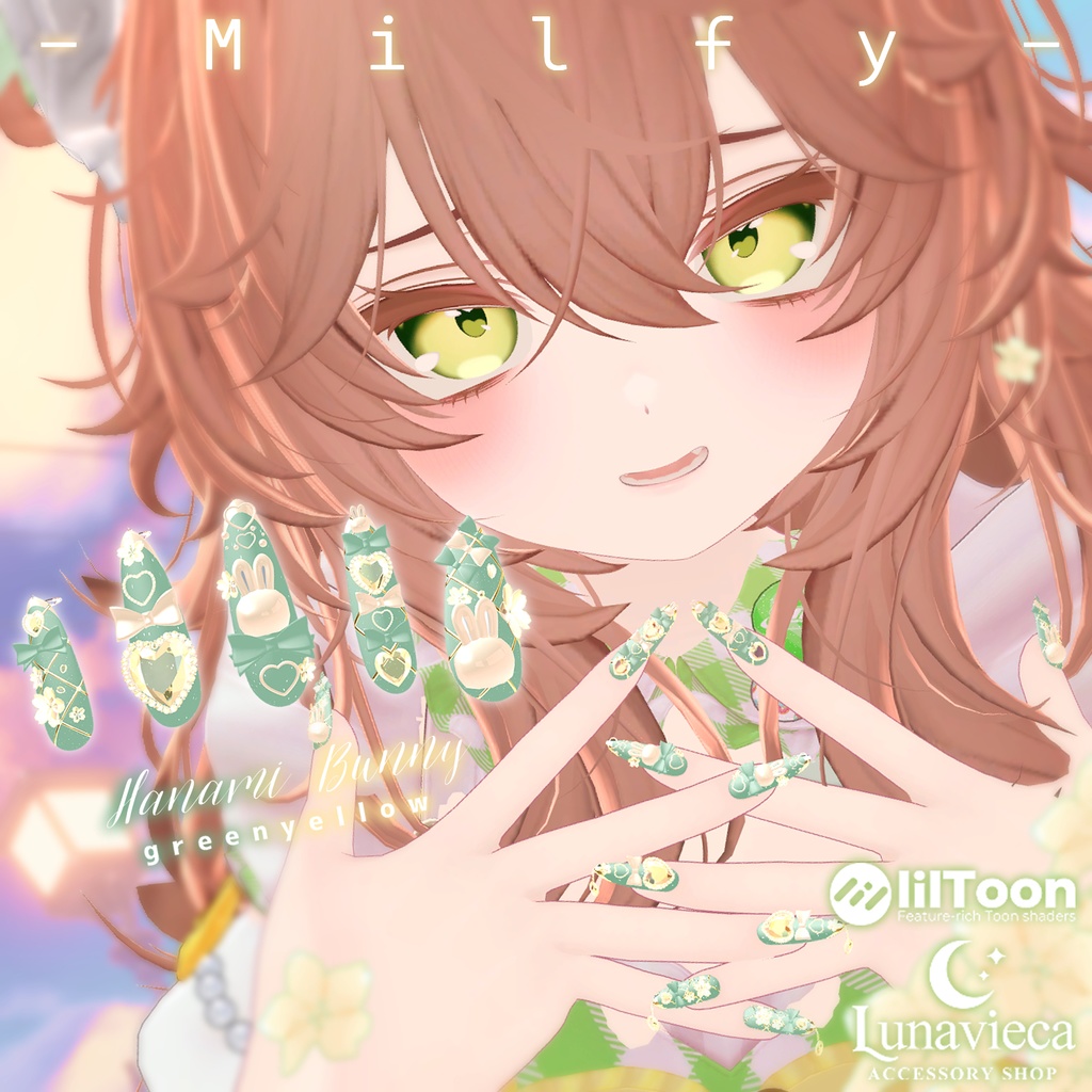 21アバター対応【MA対応】🌸🐇 Hanami Bunny nail(ハナミ・バニー) 🐇🌸春にぴったりなネイルチップ