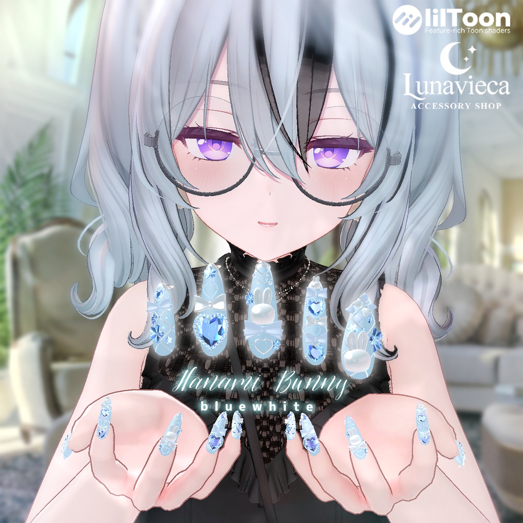 21アバター対応【MA対応】🌸🐇 Hanami Bunny nail(ハナミ・バニー) 🐇🌸春にぴったりなネイルチップ