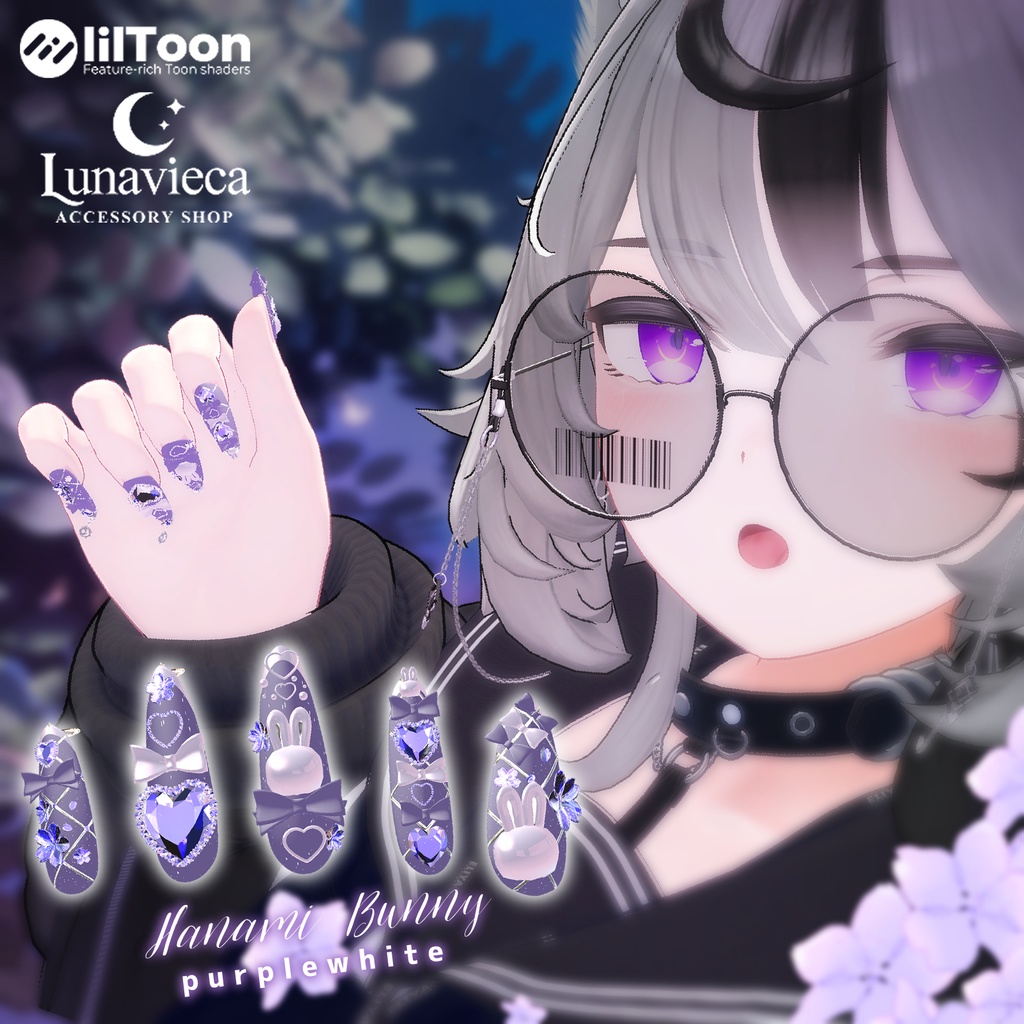 21アバター対応【MA対応】🌸🐇 Hanami Bunny nail(ハナミ・バニー) 🐇🌸春にぴったりなネイルチップ