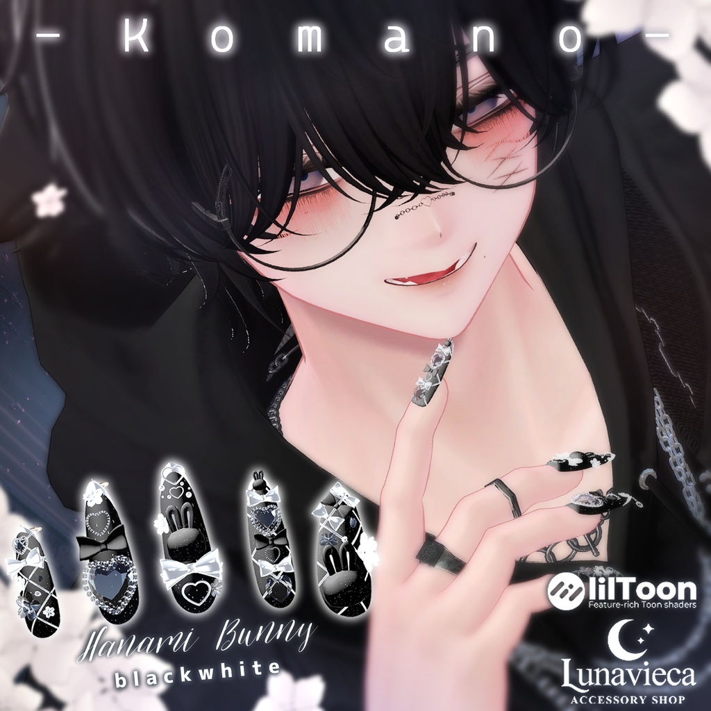 21アバター対応【MA対応】🌸🐇 Hanami Bunny nail(ハナミ・バニー) 🐇🌸春にぴったりなネイルチップ