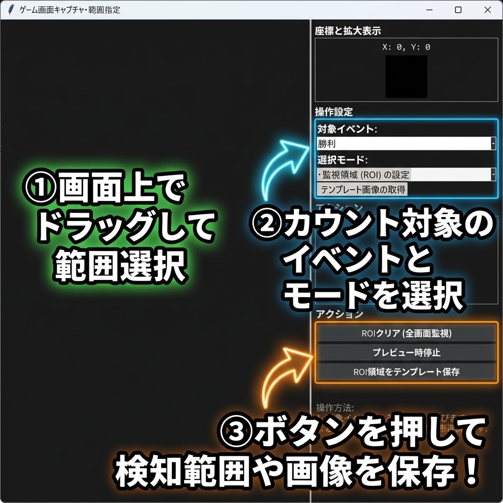 【OBS連動】ゲーム画面自動カウンター「GameWatchCounter」【配信・実況用】