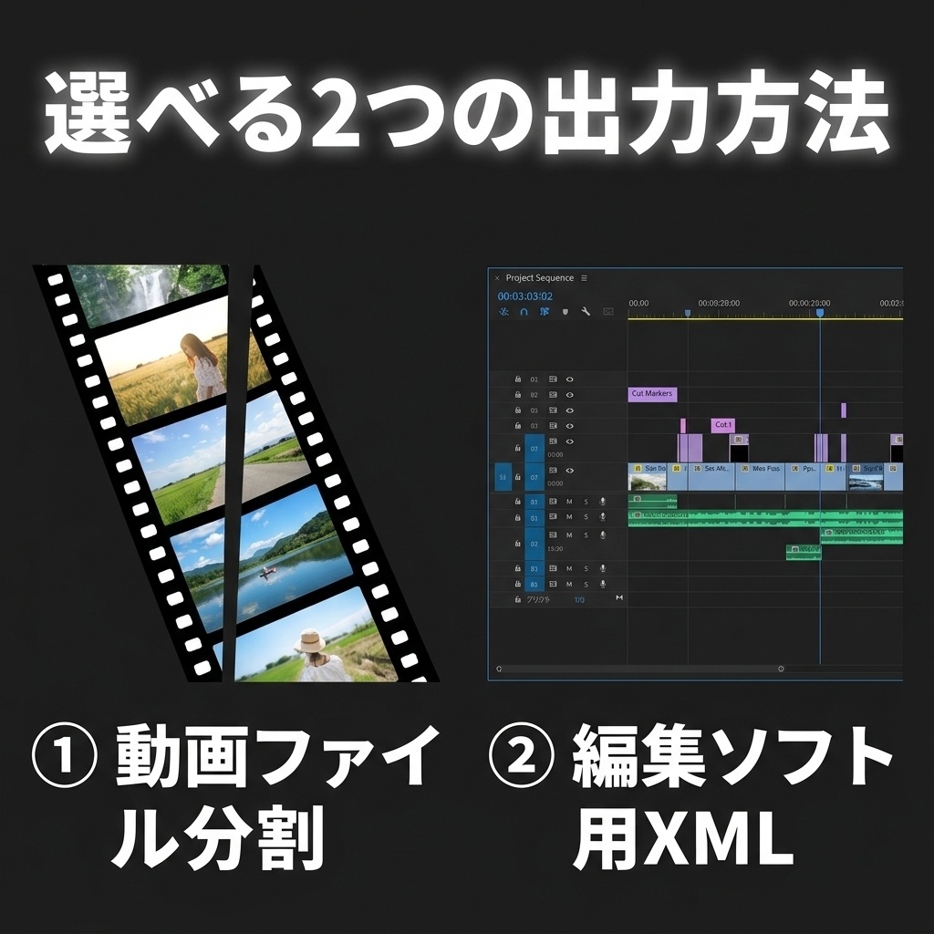 【動画自動カット】画面の特定マーク・変化を画像認識して一括分割|Premiere連携対応