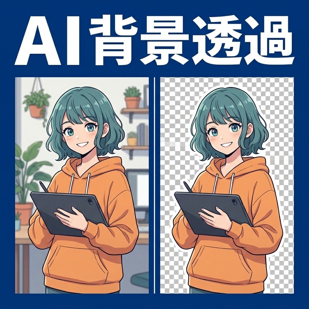 AI背景切抜き Studio - 簡単ワンクリック背景透過・素材作成ツール