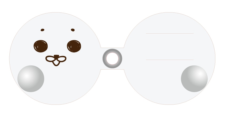 あざらし 本革コードクリップ