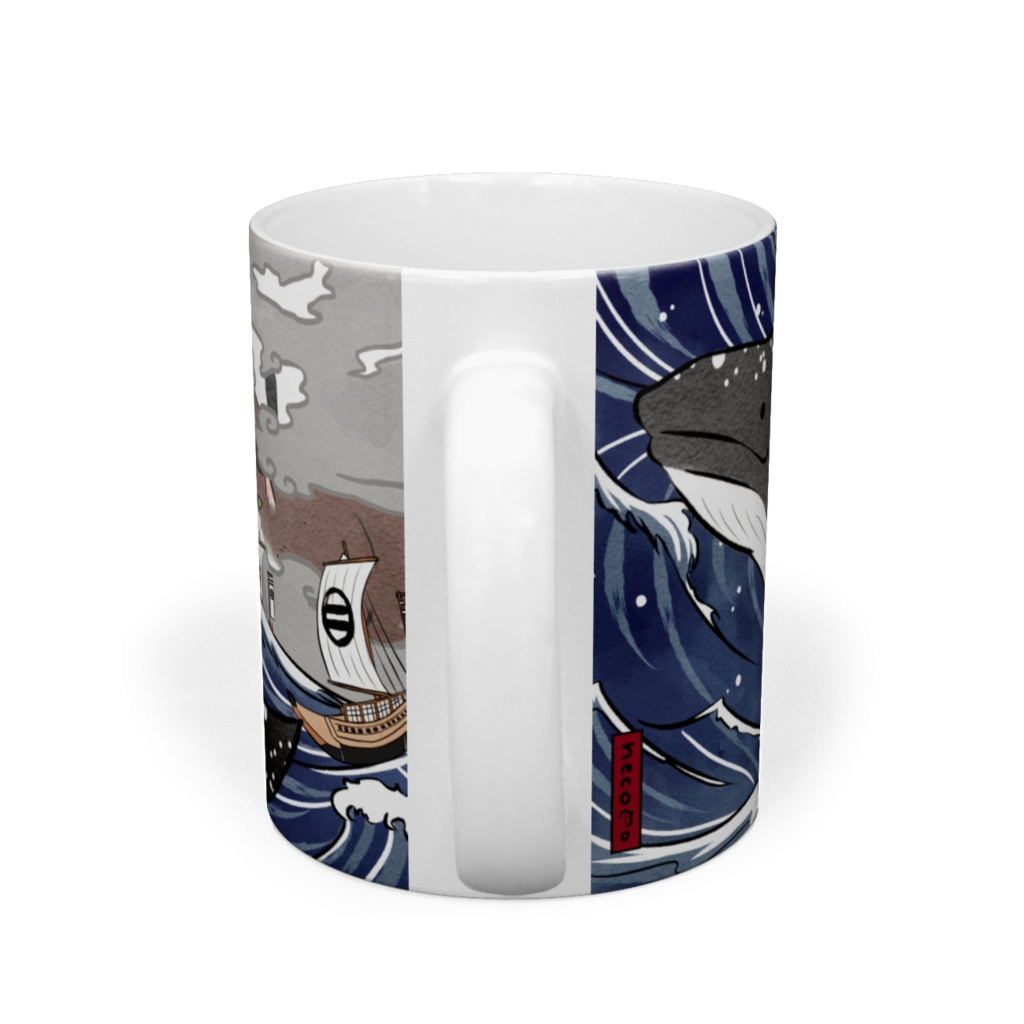 【わふうにゃんこ】浮世絵風マグカップ