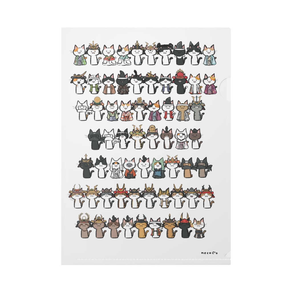 ゆるい猫のクリアファイル 猫小屋 Booth