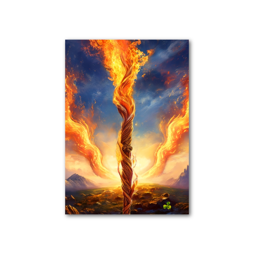 オラクルカード（ワンド・火・赤・クローバー）