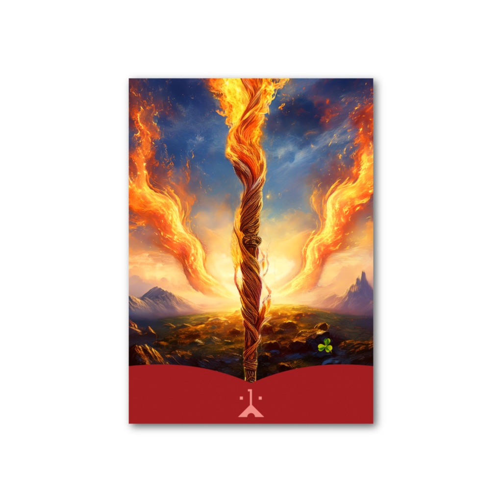 オラクルカード【火】(ワンド・赤・クローバー)