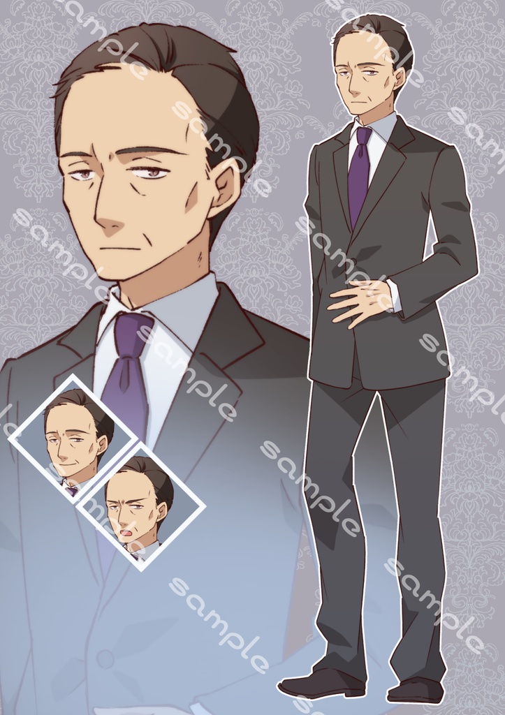 立ち絵素材_学園系キャラ8体セット(複数差分あり)