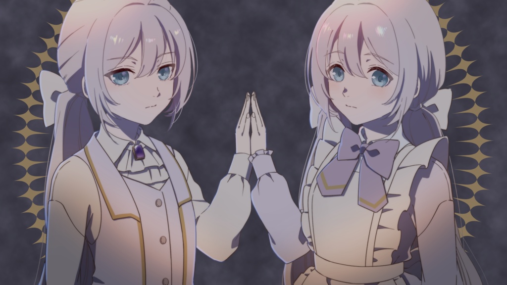 【無料アリ】イラスト素材_004(ゴシック双子)