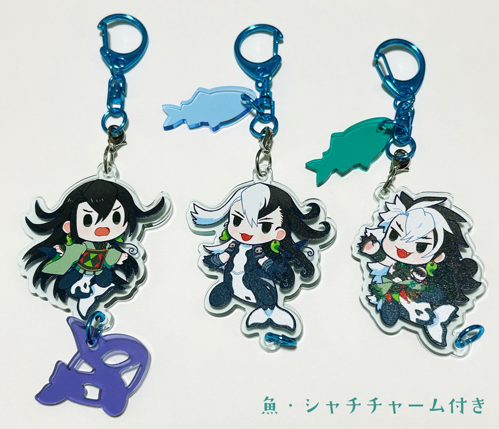 シャチ屋アクリルキーホルダー(4種類)
