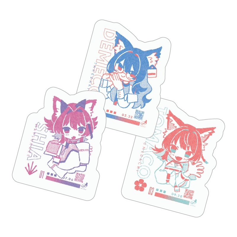 あっとわんレトロステッカー