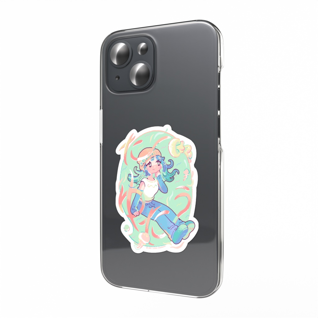 スマホ用　えとことステッカー【たゆたう】