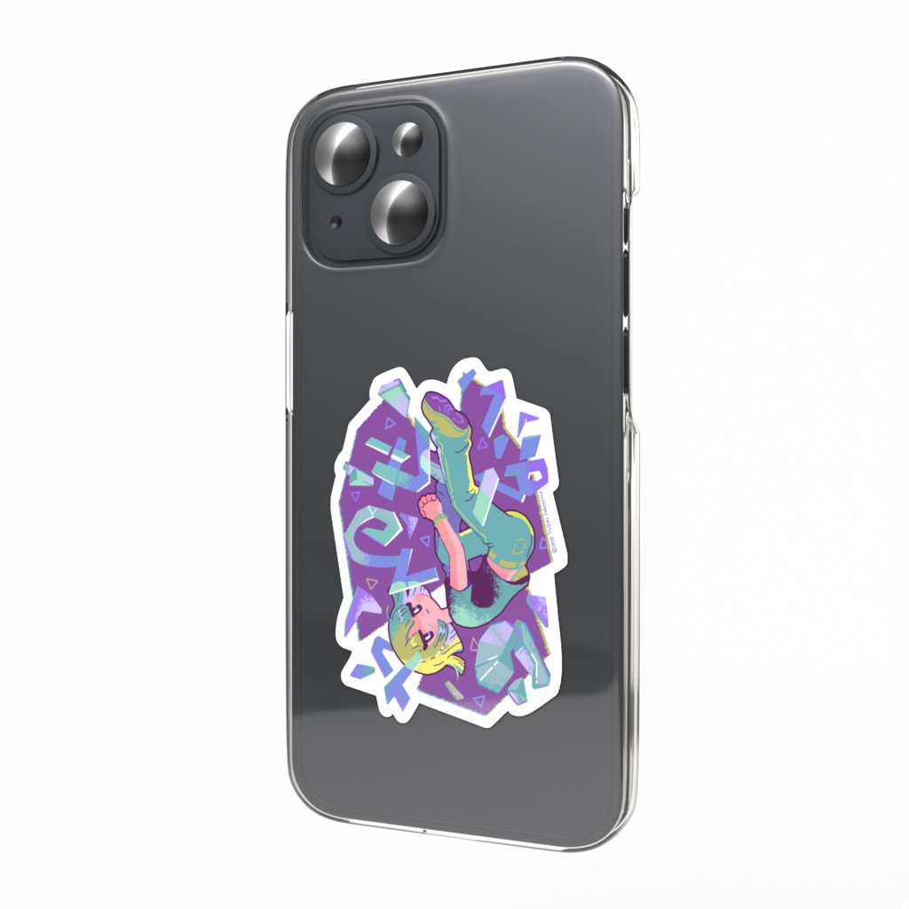 スマホ用　えとことステッカー【やるせない】