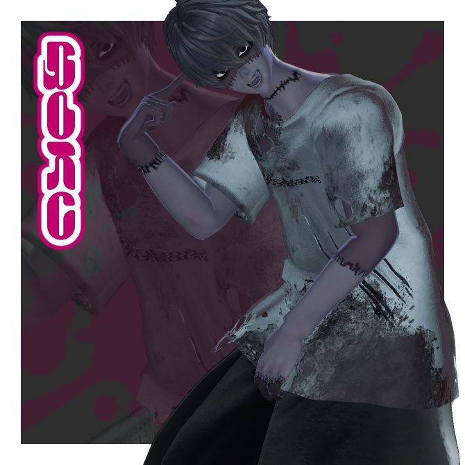 【6アバター対応】ゾンT+Body Texture