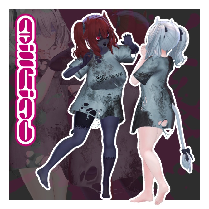 【6アバター対応】ゾンT+Body Texture