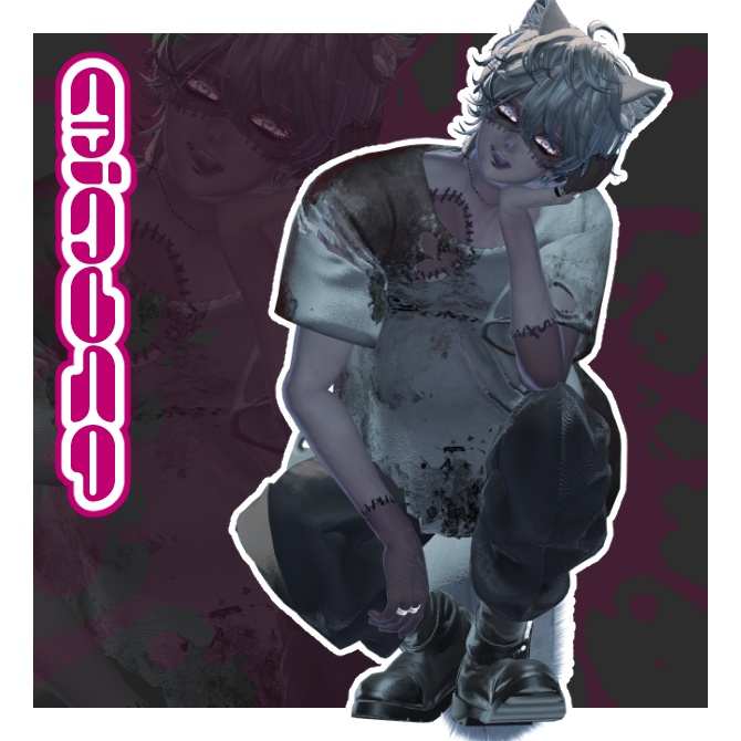【6アバター対応】ゾンT+Body Texture