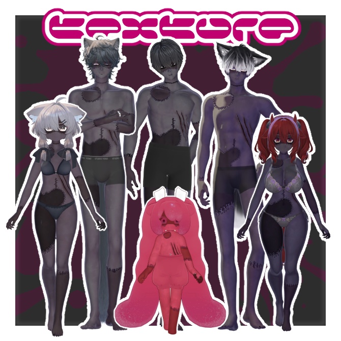 【6アバター対応】ゾンT+Body Texture