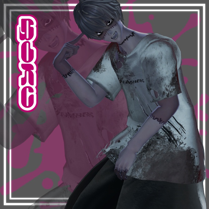 【6アバター対応】ゾンT+Body Texture