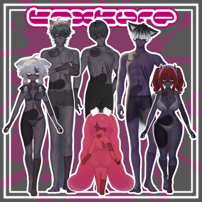 【6アバター対応】ゾンT+Body Texture