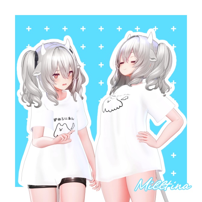 【無料】FRONT ART T-SHIRT【5アバター対応】