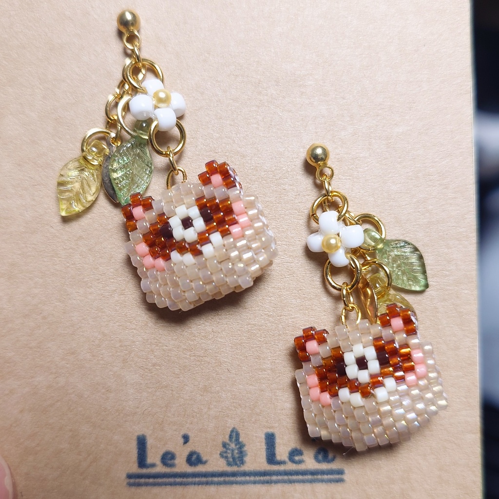 【受注生産】たぬきピアス☘️