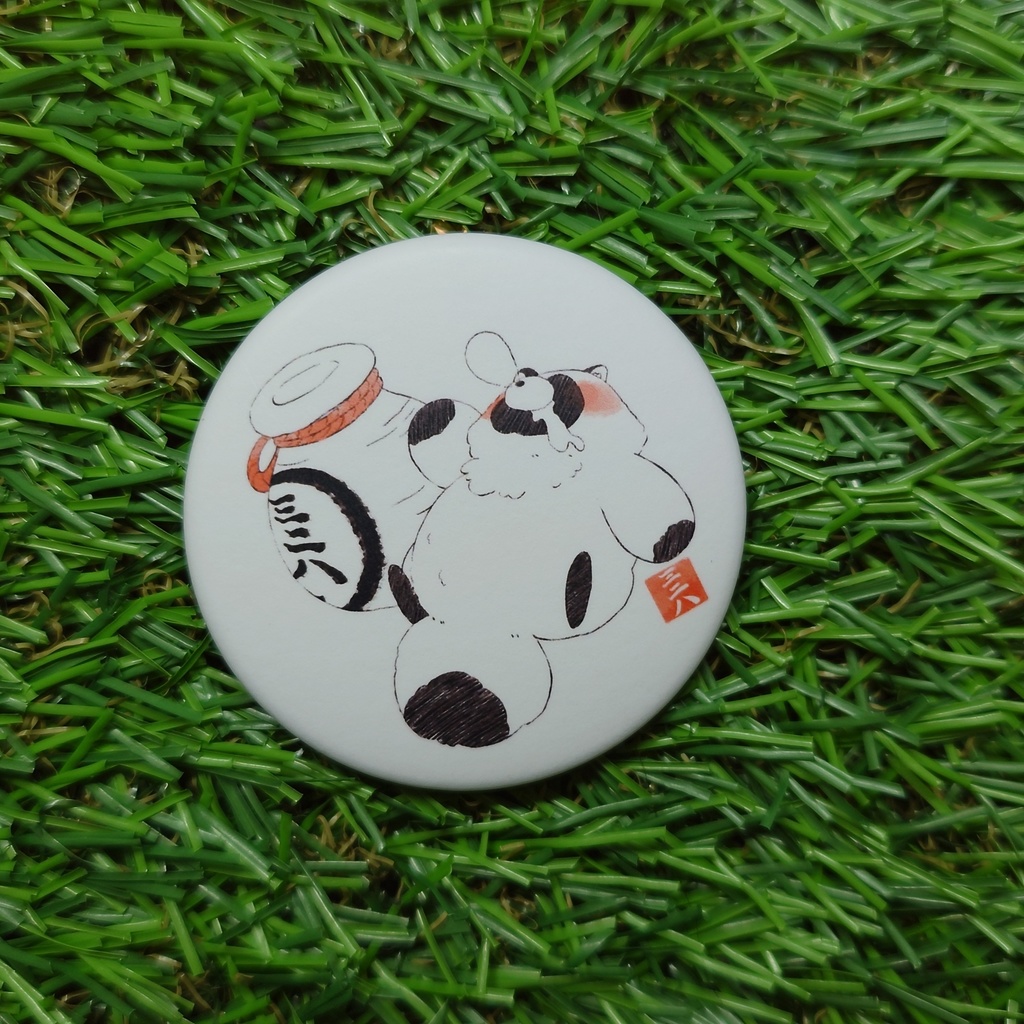 ドローイング風缶バッジ