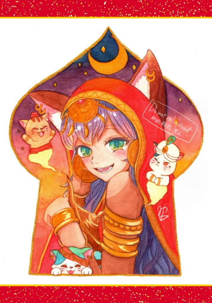 イラスト原画『アラビアン・にゃ🐾イト』