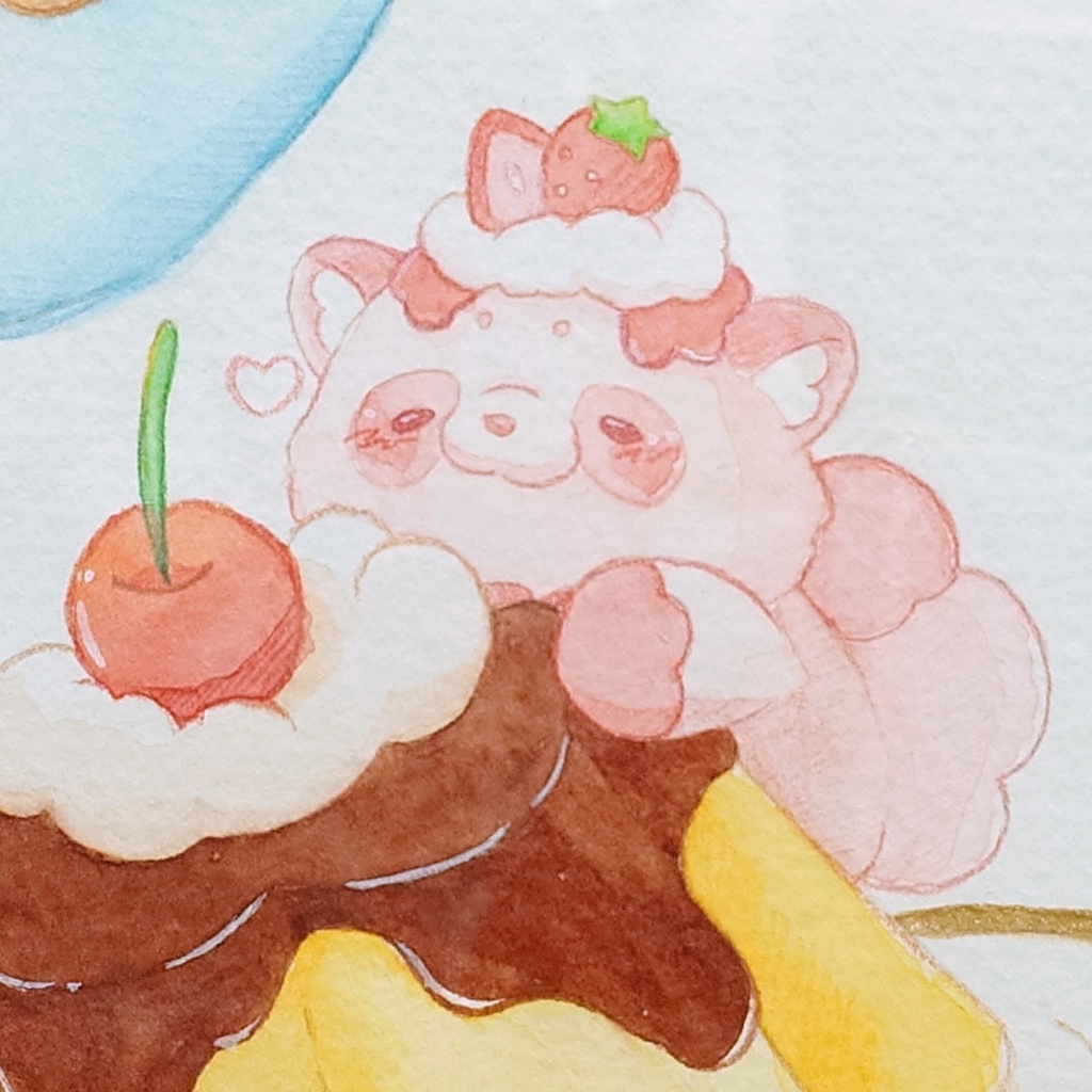 額装原画🍮『一緒に食べよ!』