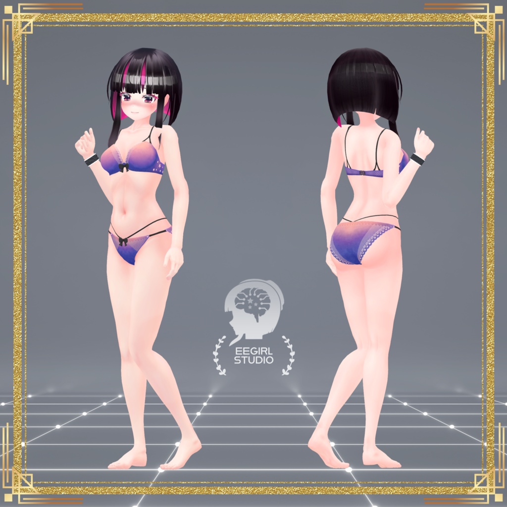 オリジナル3Dモデル「リツ」脳波少女シリーズ