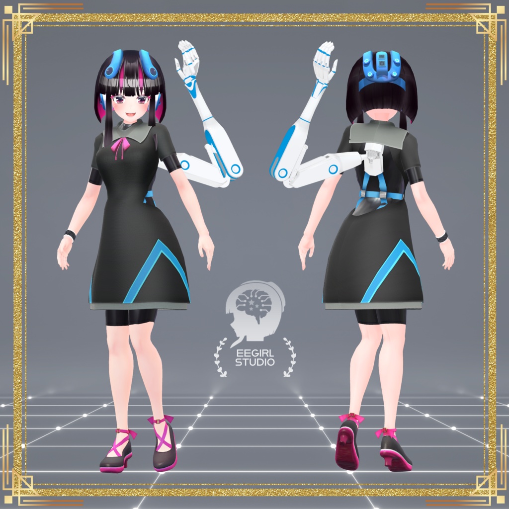 オリジナル3Dモデル「リツ」脳波少女シリーズ