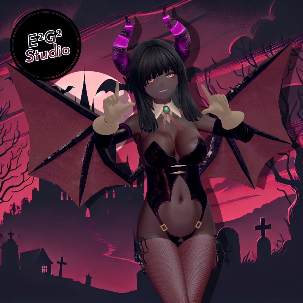 【4アバター対応】Succubus Costume【VRChat向け衣装モデル】