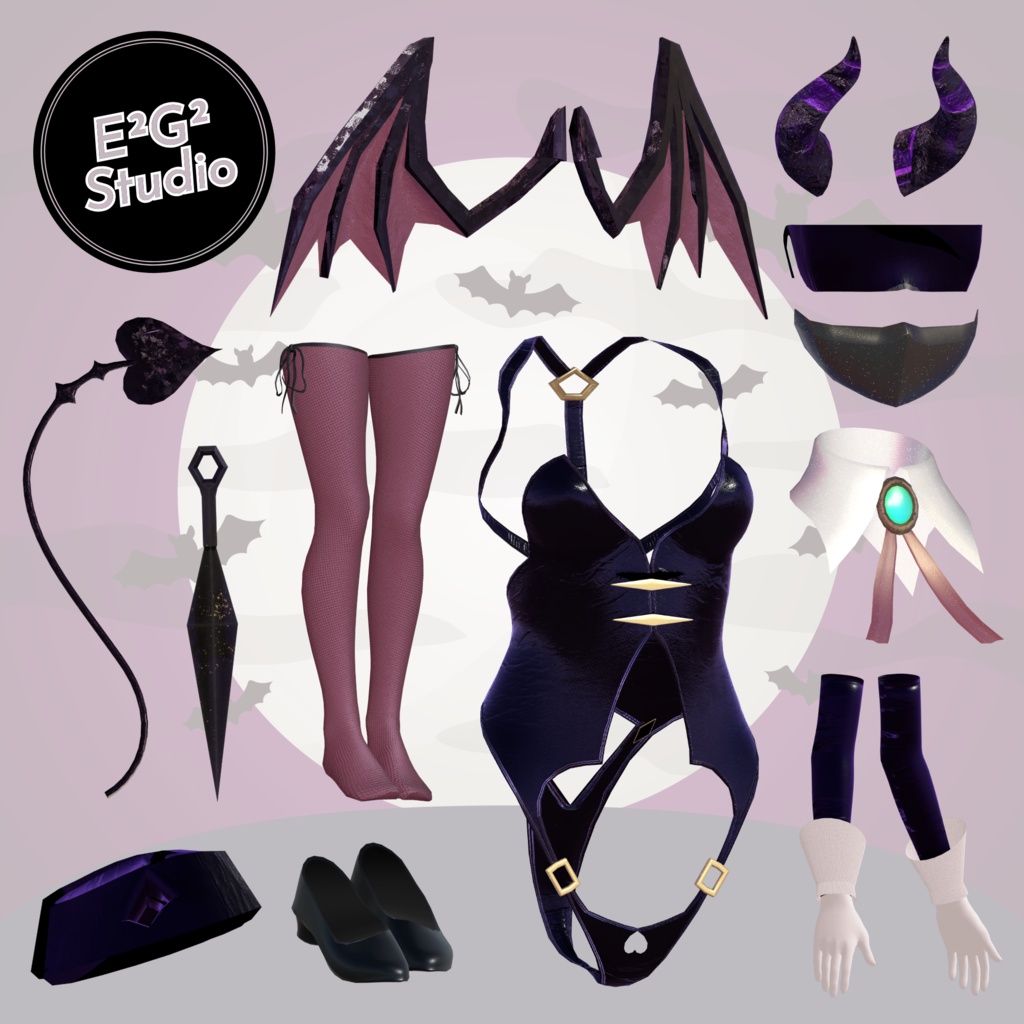 【4アバター対応】Succubus Costume【VRChat向け衣装モデル】