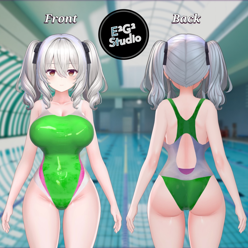 【ミルティナ対応】Competitive Swimwear【VRChat向け衣装モデル】