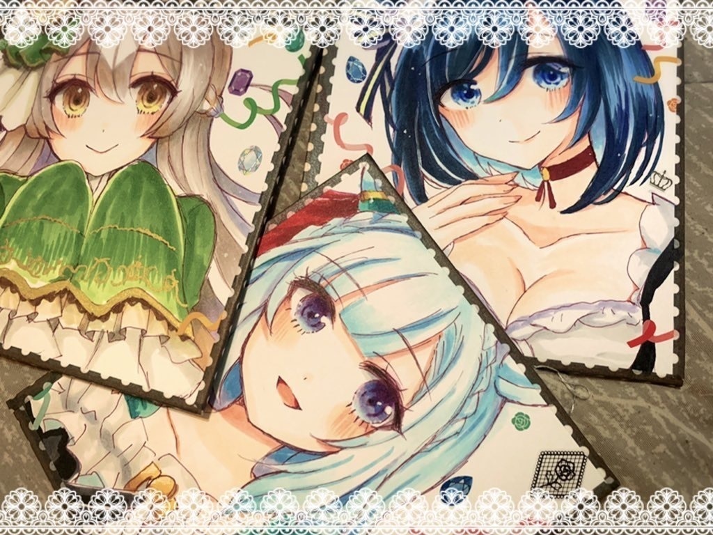 【一点物】オーダーフルカラー色紙(大きめ)