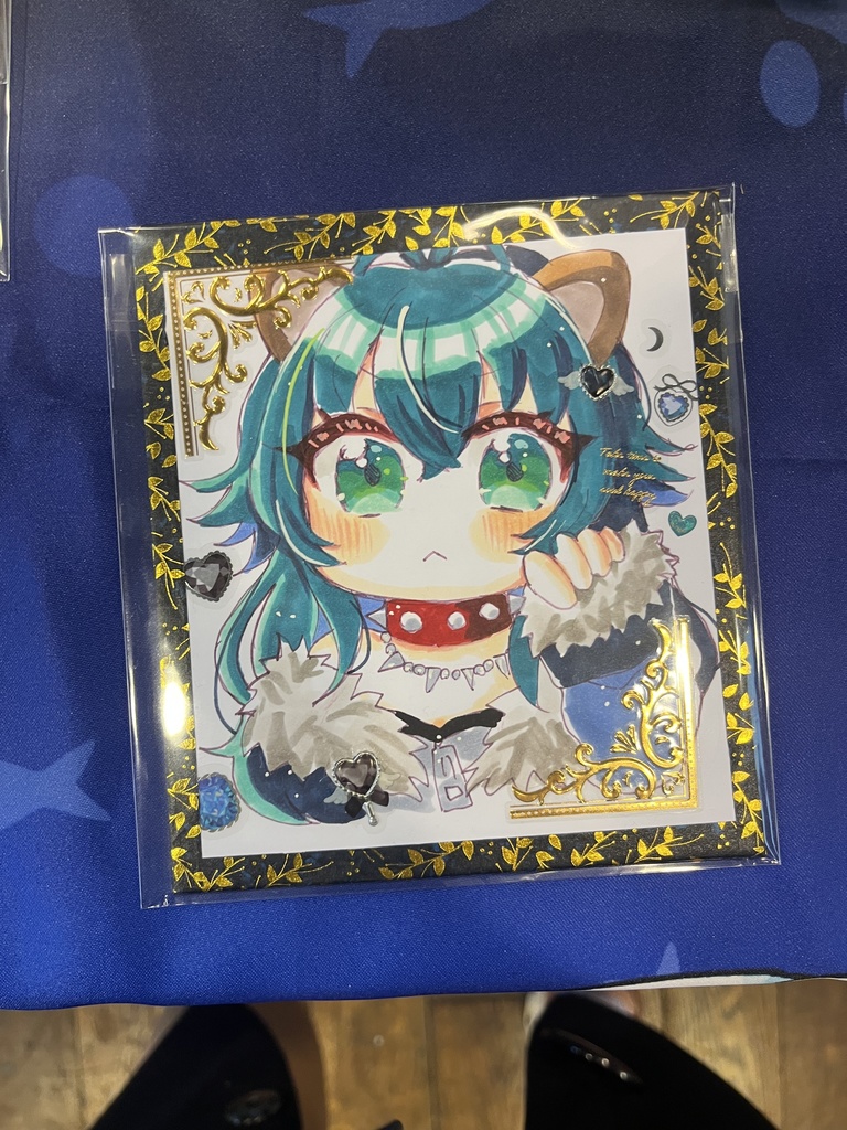 【手描き色紙】アニマル手毬