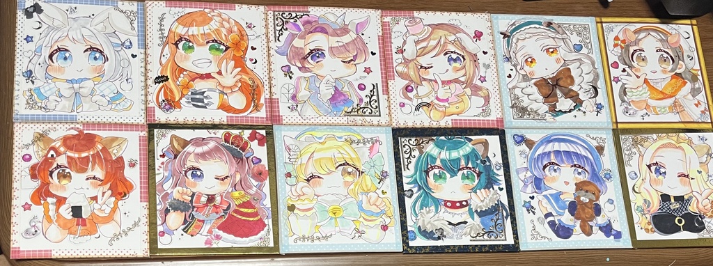 【手描き色紙】アニマル麻央