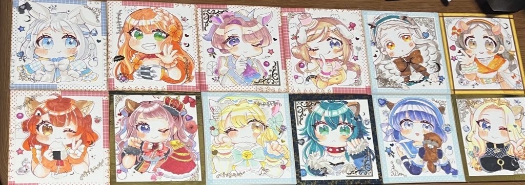 【手描き色紙】アニマル麻央