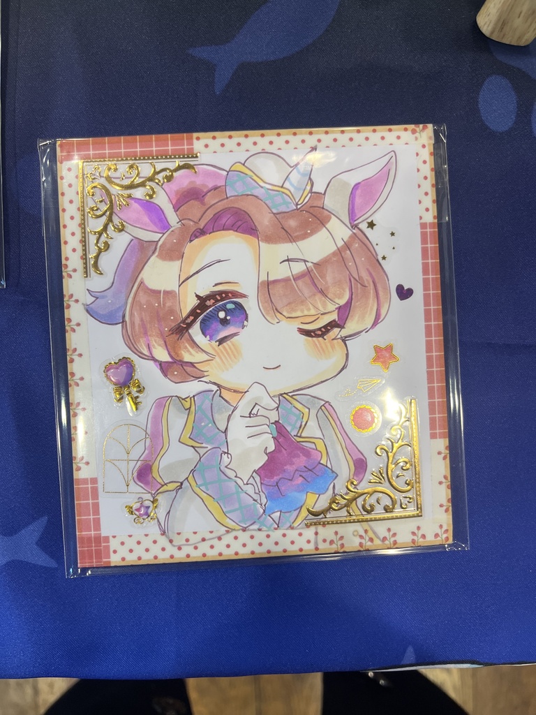 【手描き色紙】アニマル麻央