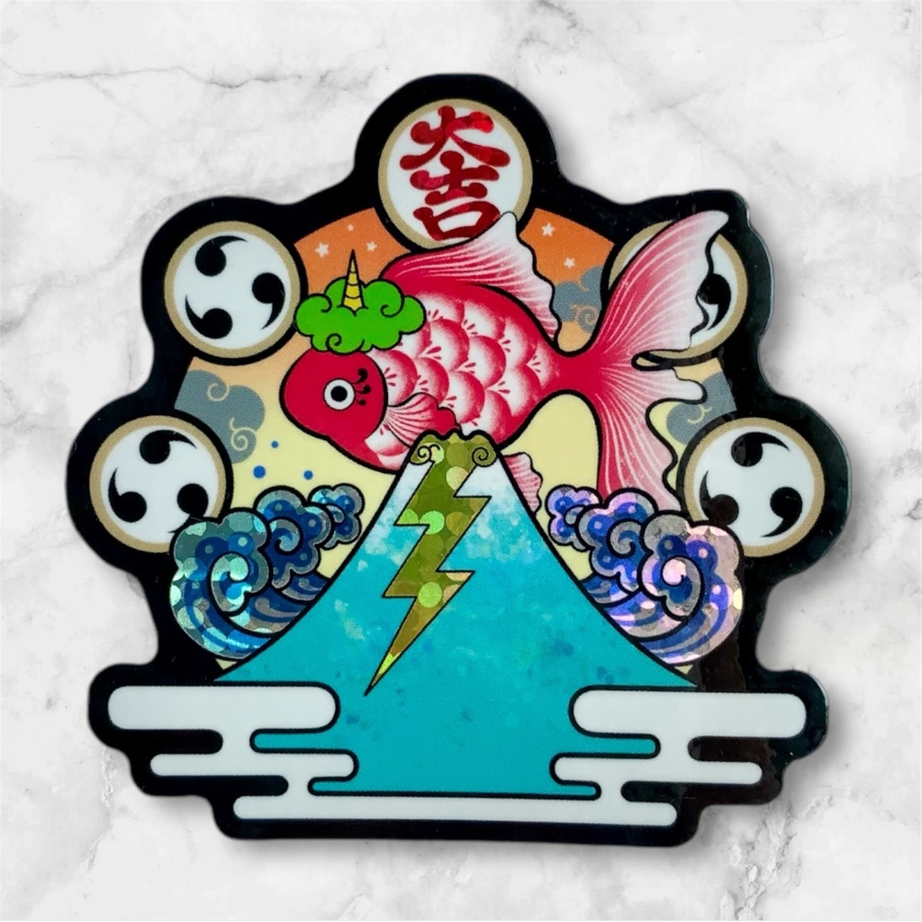 雷のち金魚⚡️ステッカー