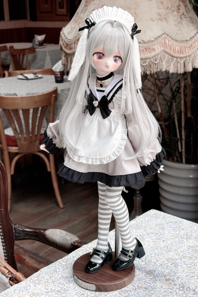 +Rika shop+ ボーダーソックス ストーキング MDDサイズ