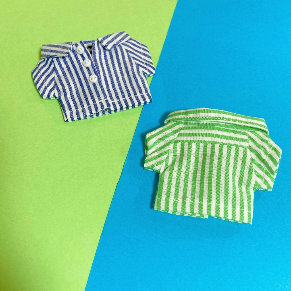 【2/26 21:22〜】12cmぬい 背面切り替えストライプロングシャツ