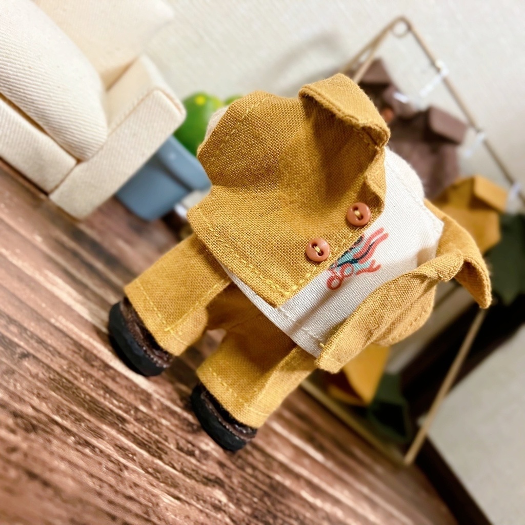 【6/5 22:45〜】12cmぬい 古着風セットアップ+ロゴT