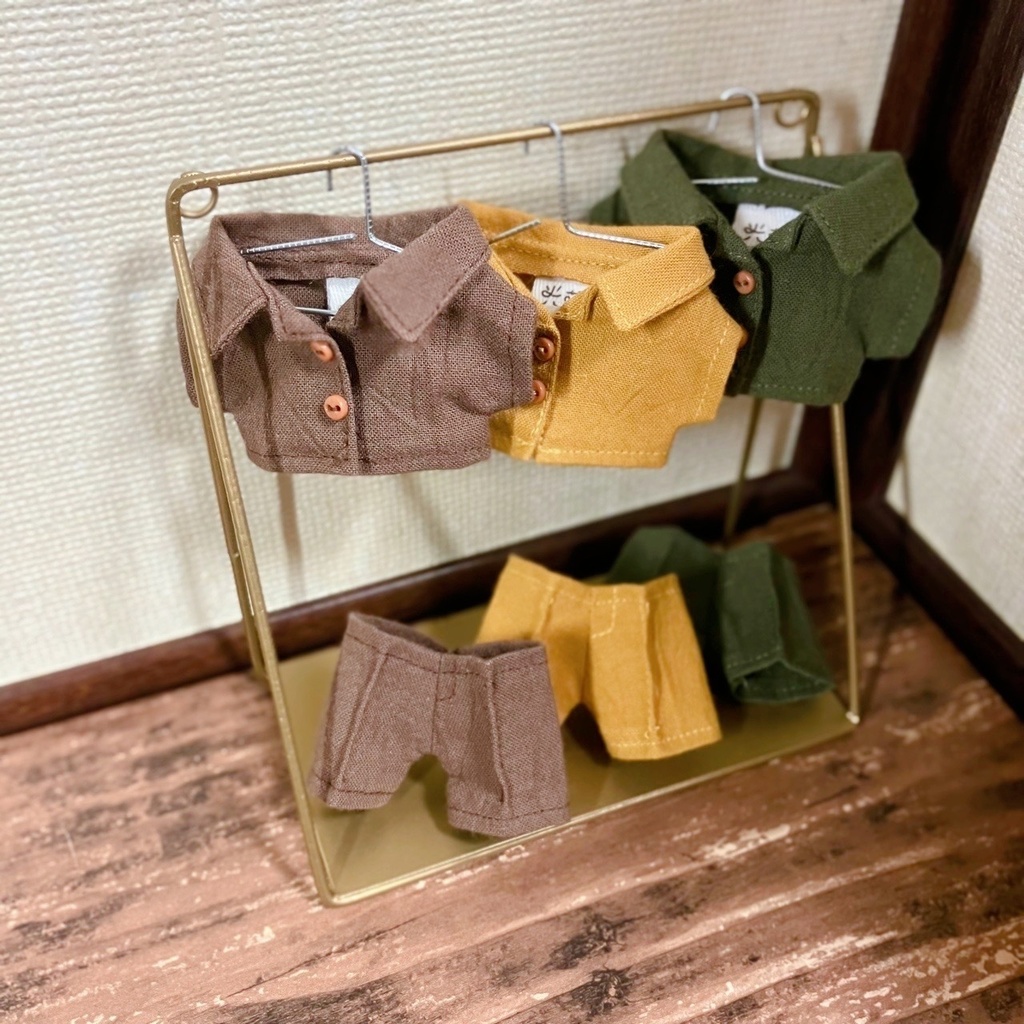 【6/5 22:45〜】12cmぬい 古着風セットアップ+ロゴT