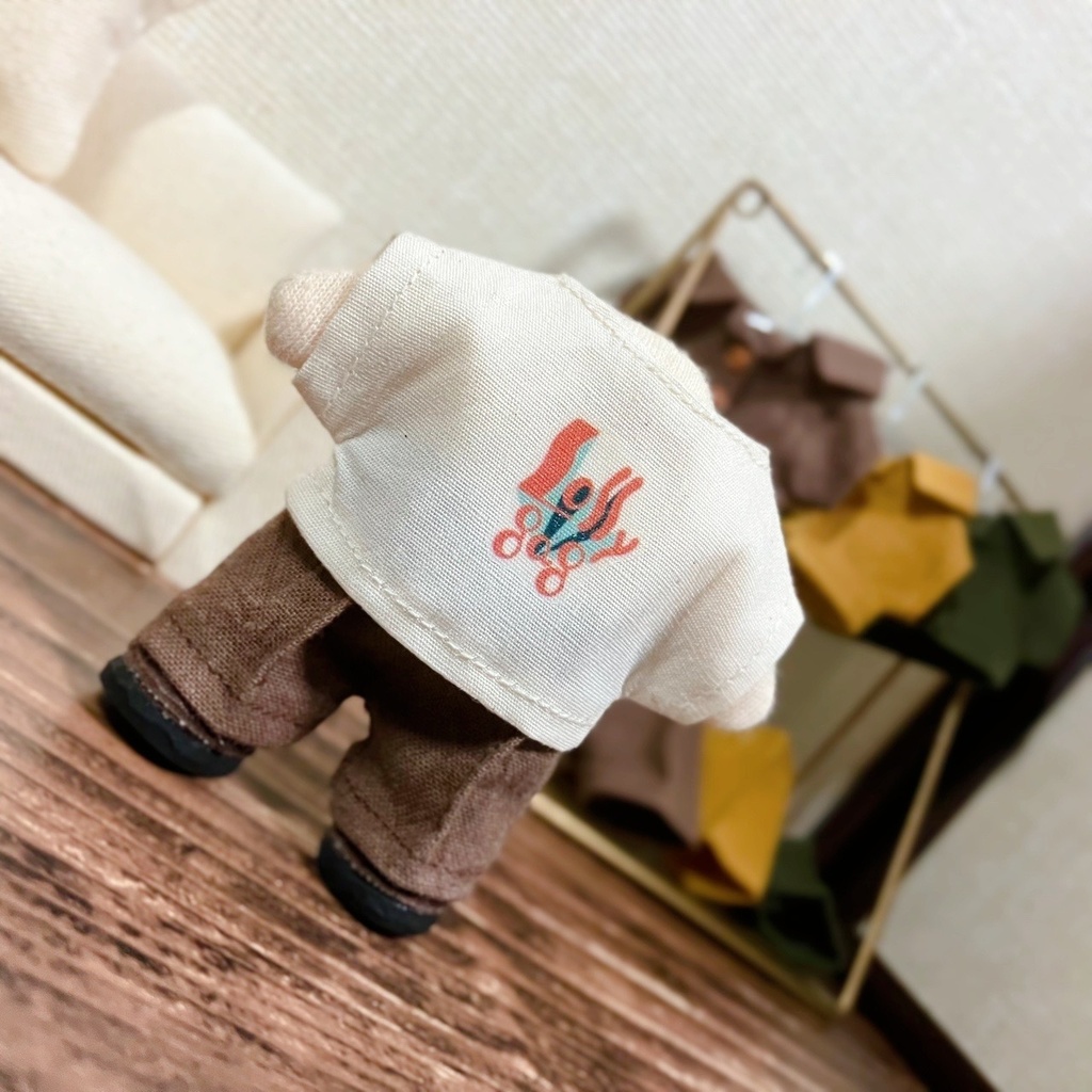 【6/5 22:45〜】12cmぬい 古着風セットアップ+ロゴT