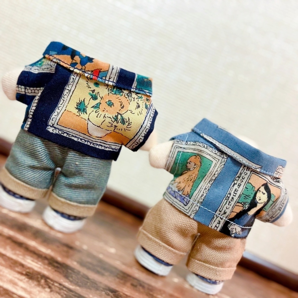 【2/26 21:27〜】 12cmぬい用 世界の名画シャツ