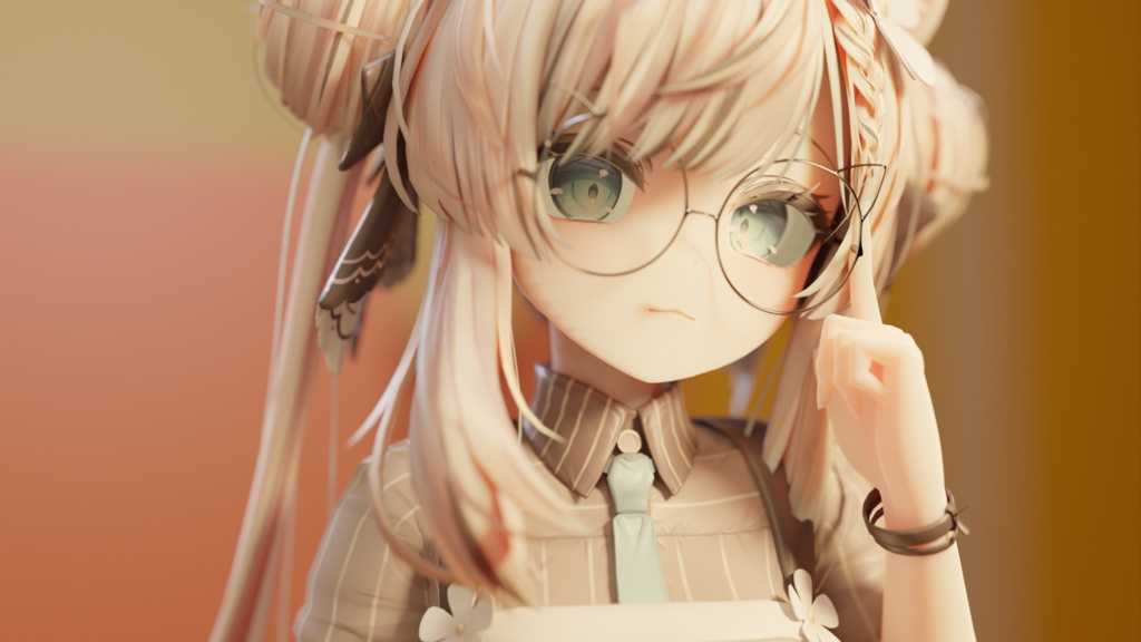 ネコミミ丸眼鏡